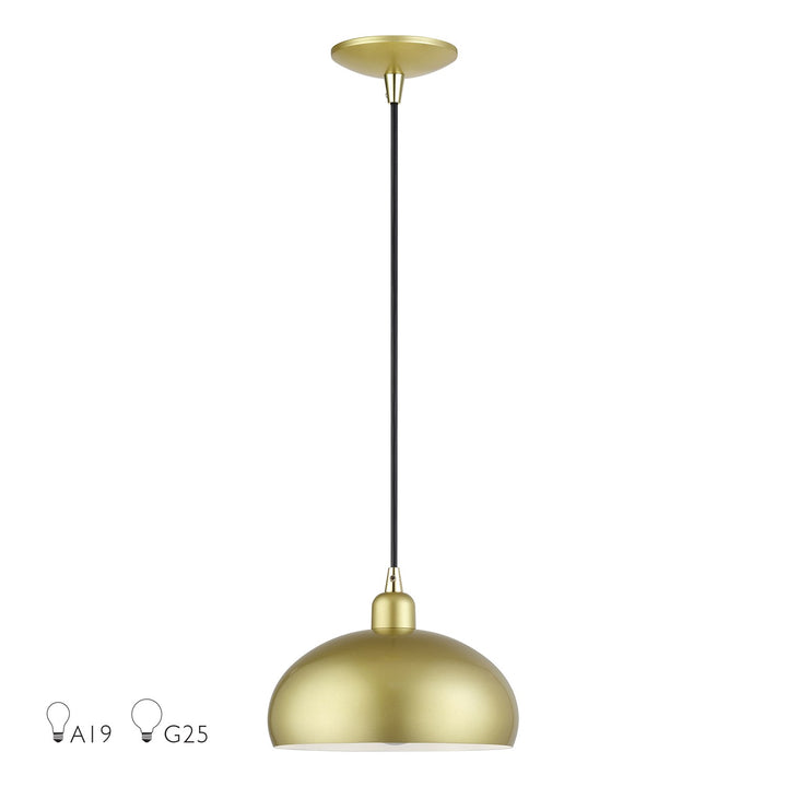 1 Light Soft Gold Pendant by Livex Lighting