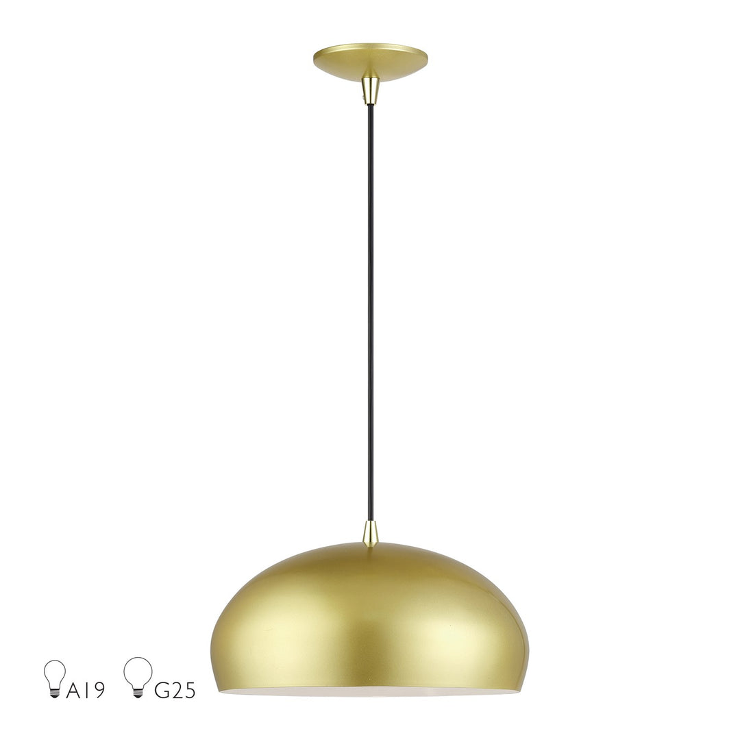 1 Light Soft Gold Pendant by Livex Lighting