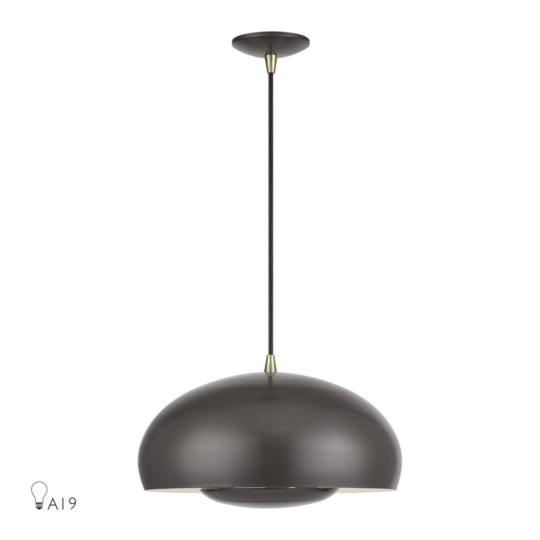 3 Light English Bronze Pendant by Livex Lighting