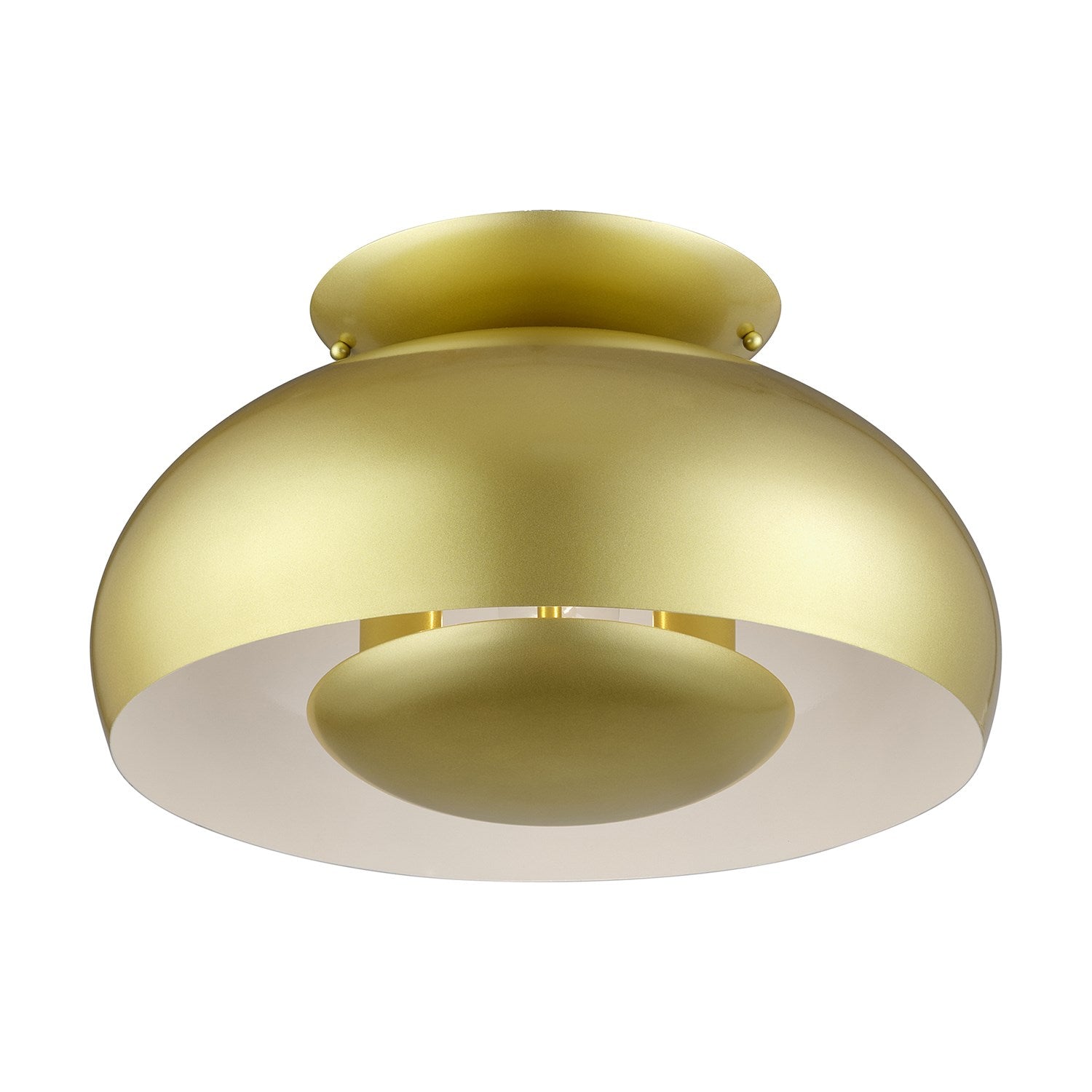 3 Light Soft Gold Large Semi-Flush
