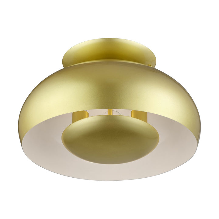 3 Light Soft Gold Large Semi-Flush