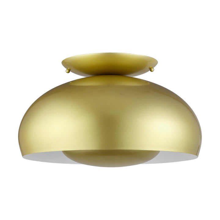 3 Light Soft Gold Large Semi-Flush