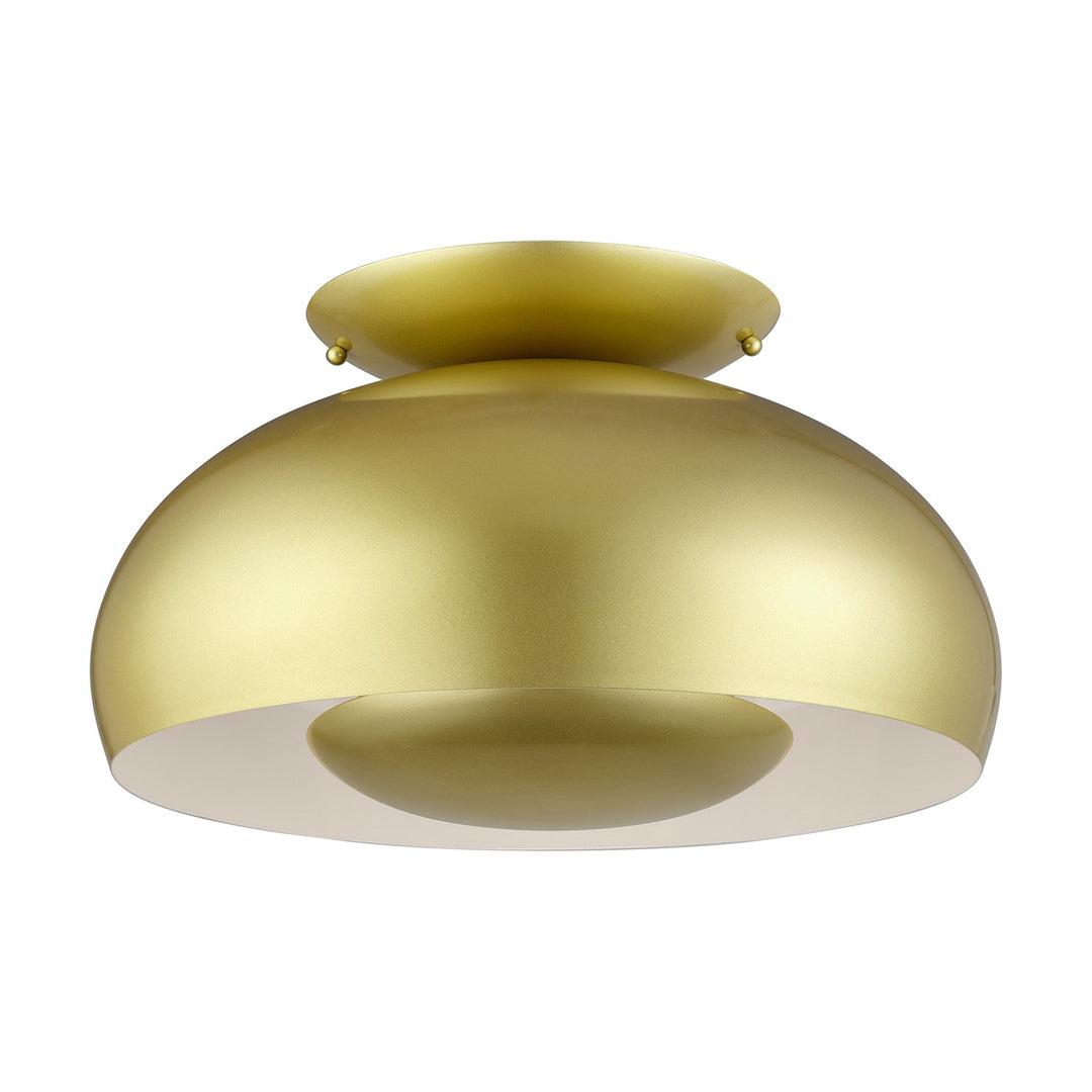 3 Light Soft Gold Large Semi-Flush