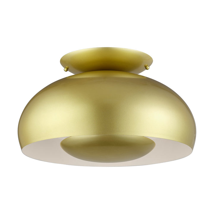 3 Light Soft Gold Large Semi-Flush