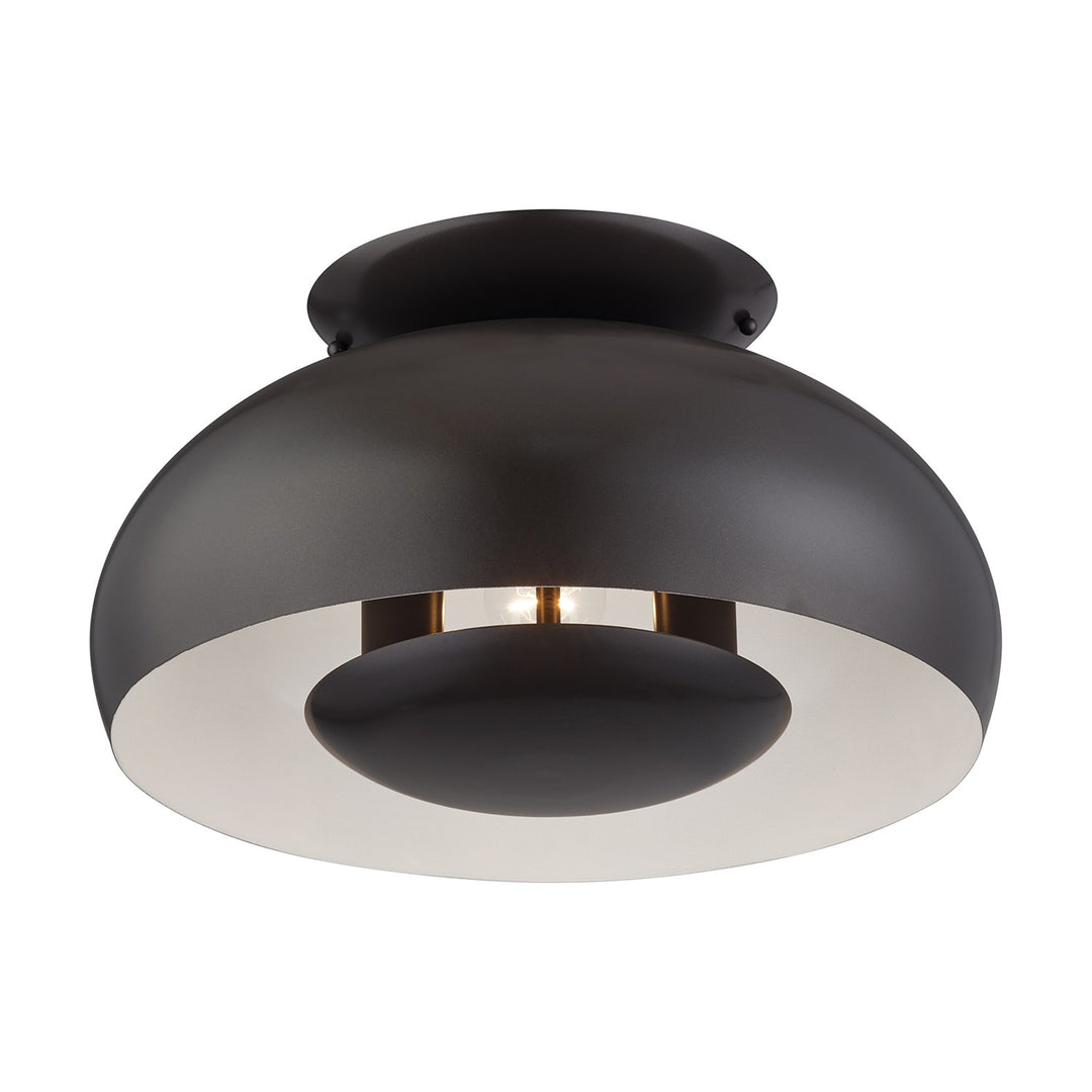3 Light English Bronze Large Semi-Flush