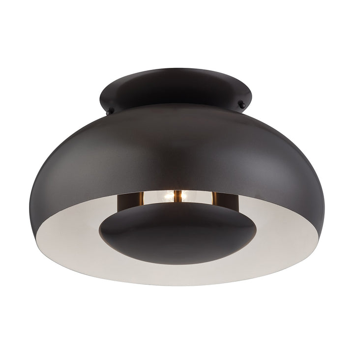 3 Light English Bronze Large Semi-Flush