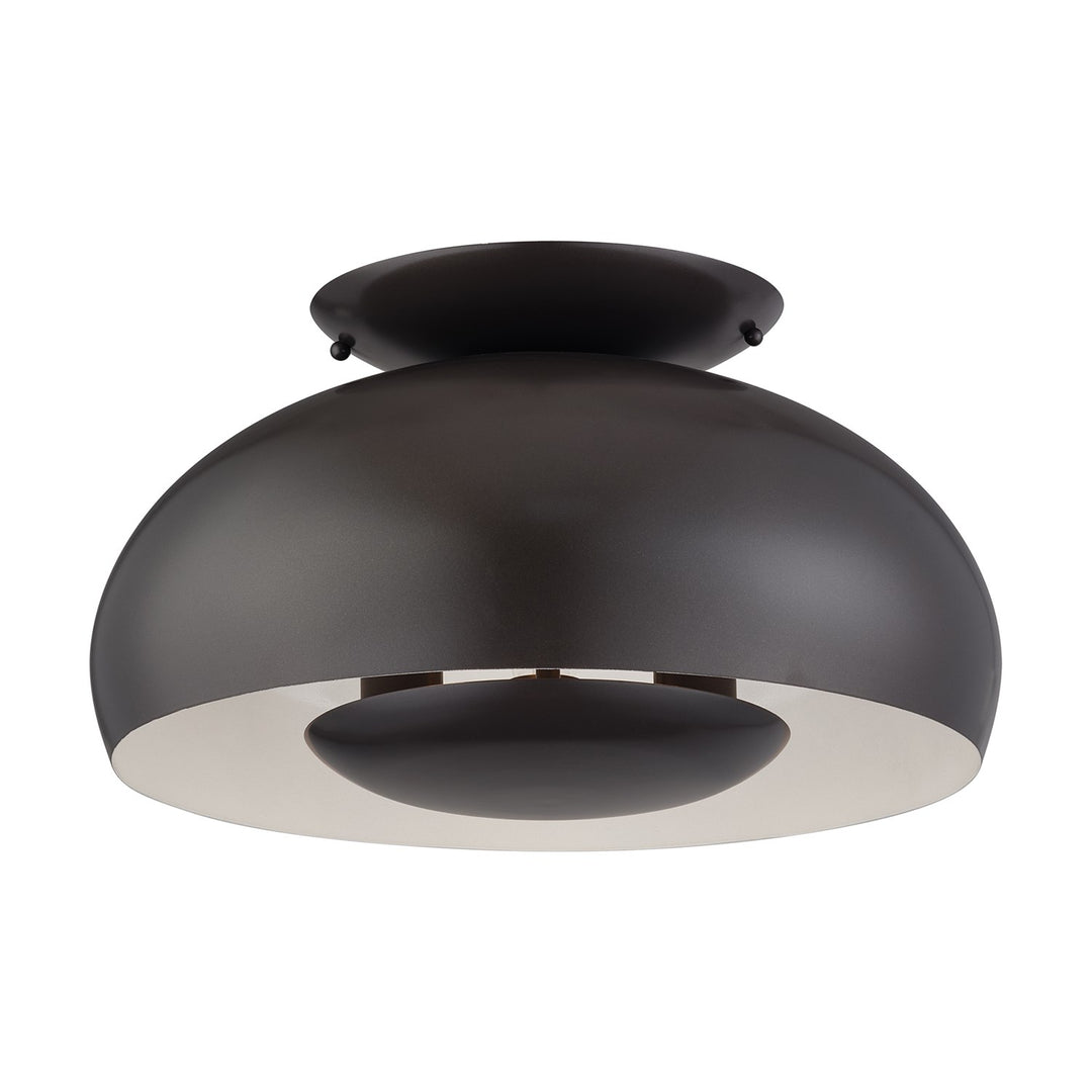 3 Light English Bronze Large Semi-Flush