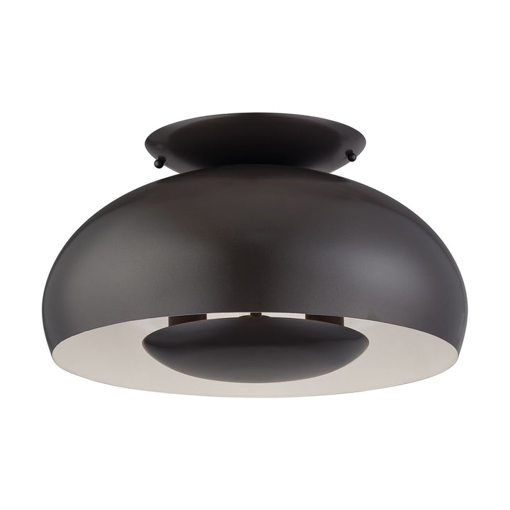 3 Light English Bronze Large Semi-Flush