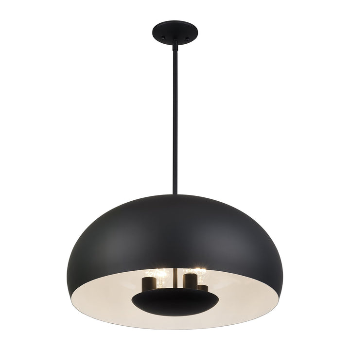 4 Light Black Pendant