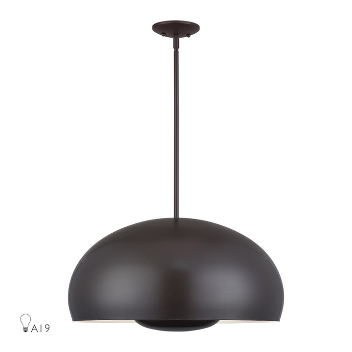4 Light English Bronze Pendant by Livex Lighting
