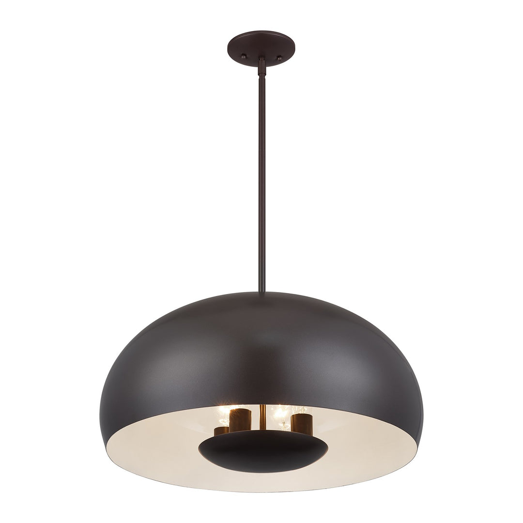 4 Light English Bronze Pendant