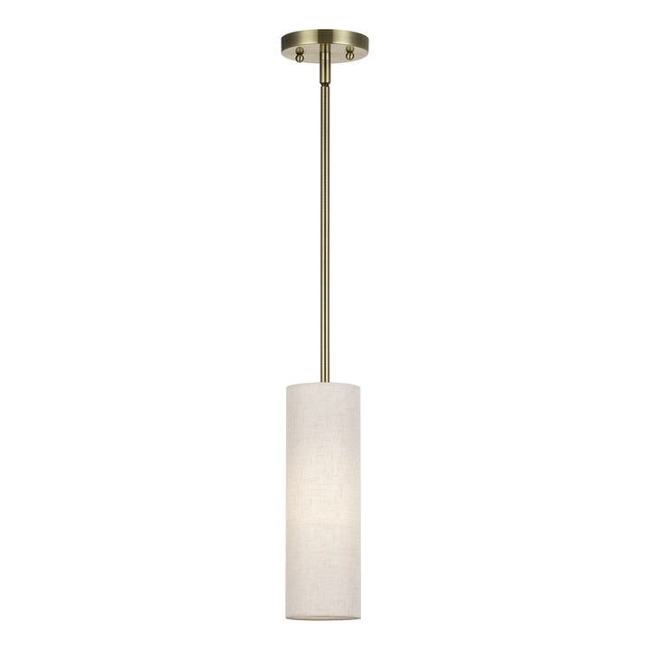 1 Light Antique Brass Mini Pendant by Livex Lighting