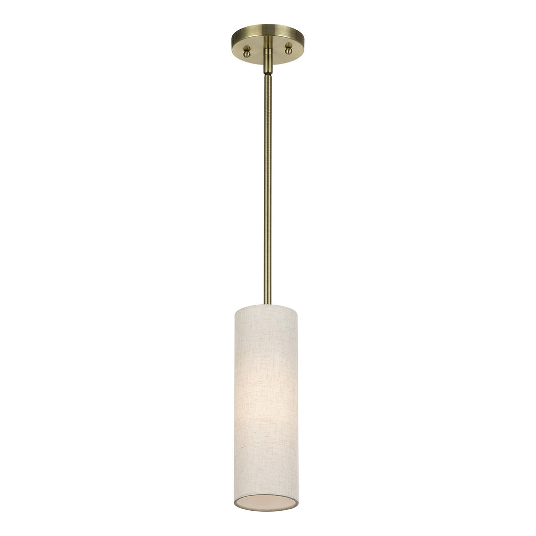 1 Light Antique Brass Mini Pendant
