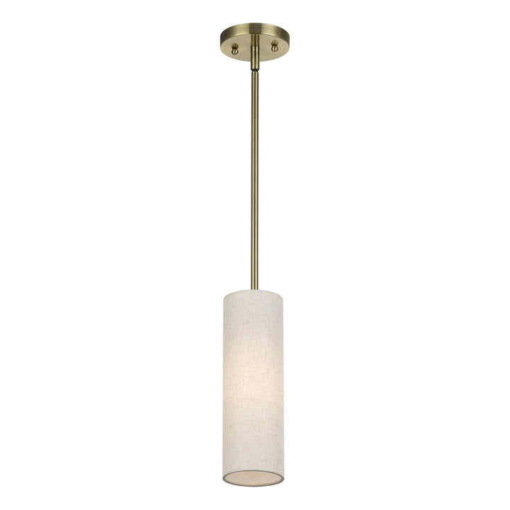 1 Light Antique Brass Mini Pendant