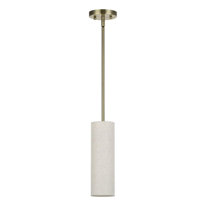 1 Light Antique Brass Mini Pendant