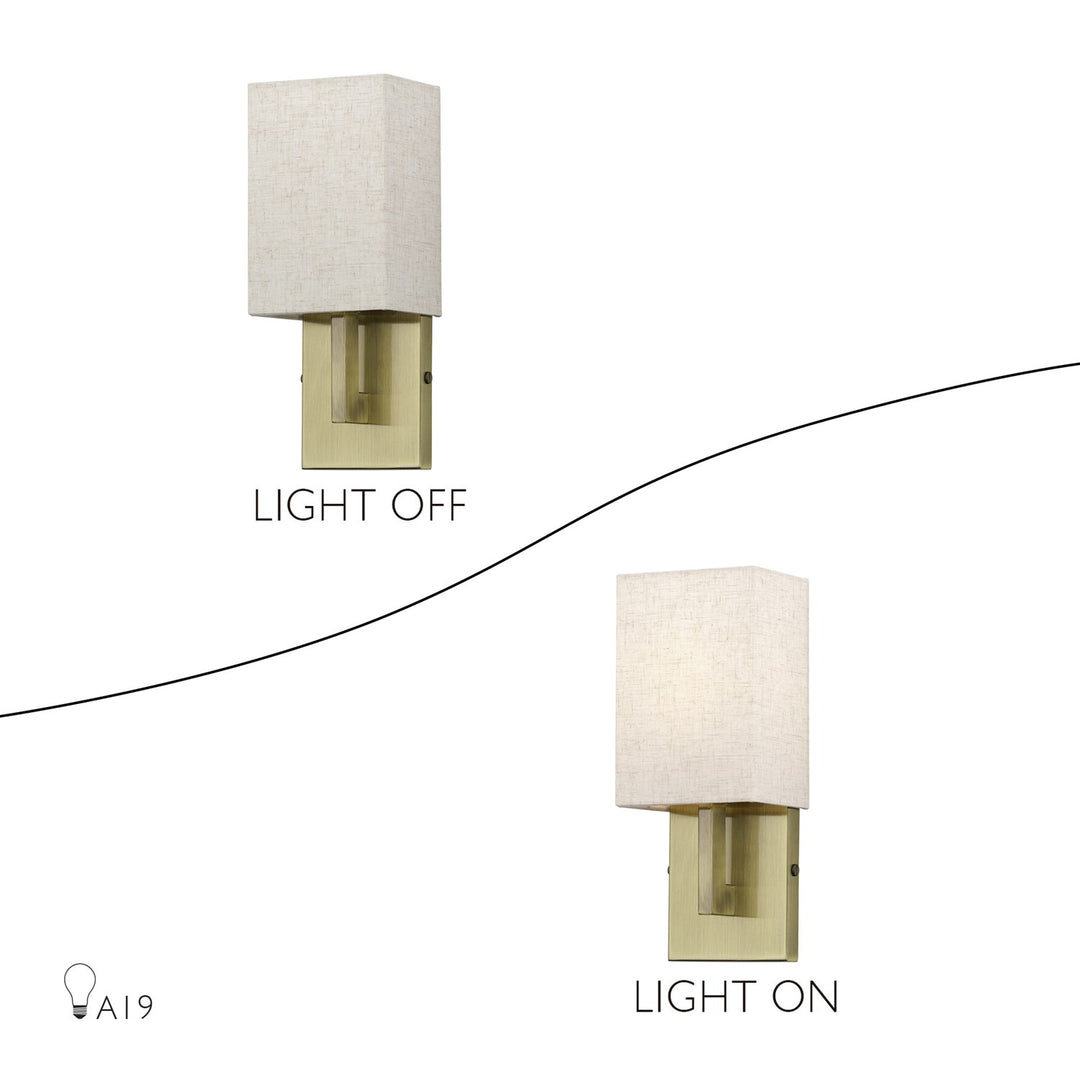 1 Light Antique Brass Ada Sconce