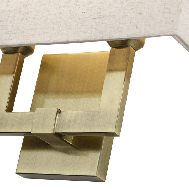 2 Light Antique Brass Ada Sconce