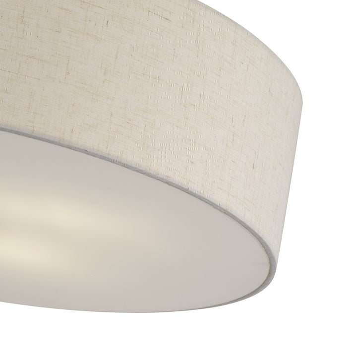 5 Light Antique Brass Extra Large Semi-Flush