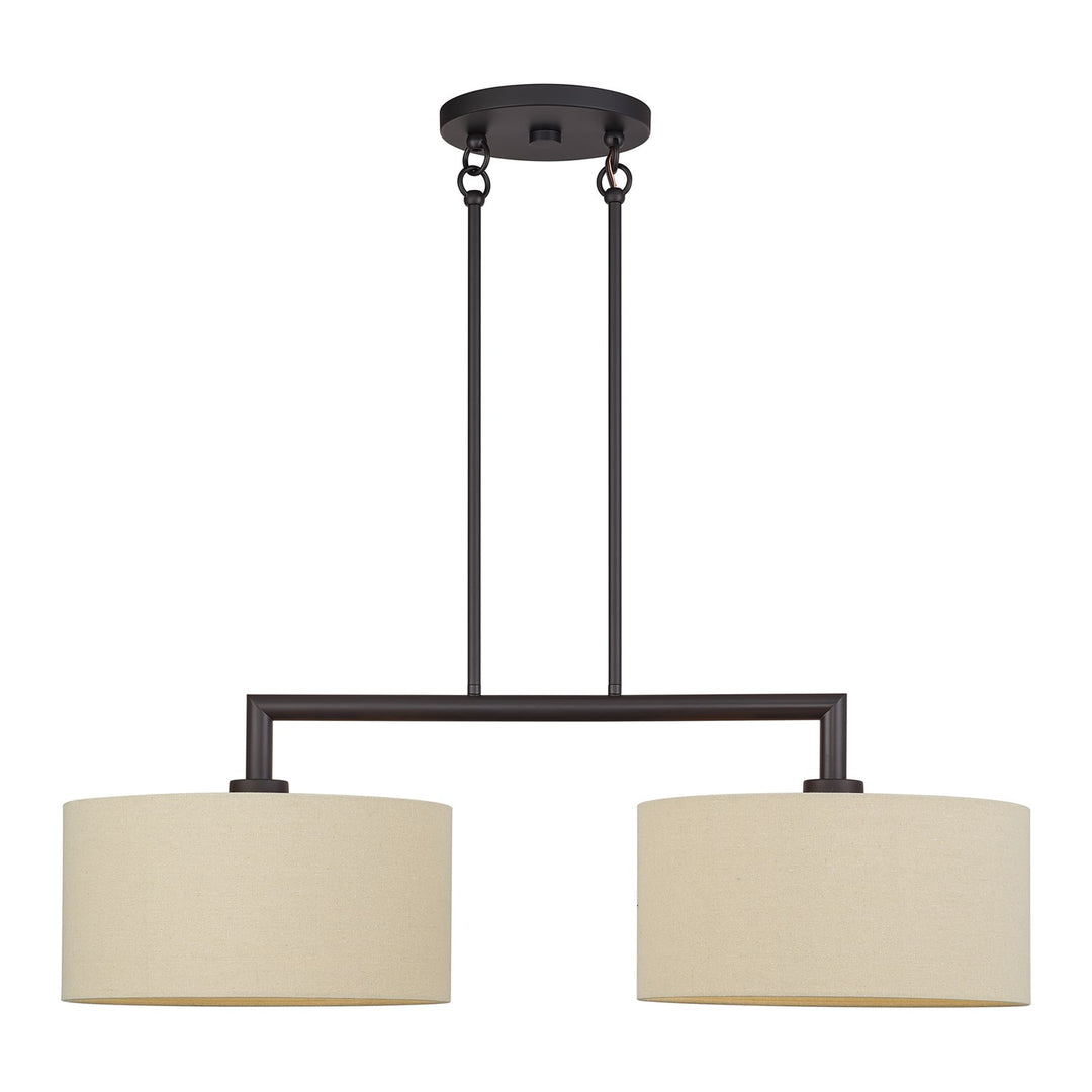 2 Light Bronze Large Linear Chandelier by Livex Lighting