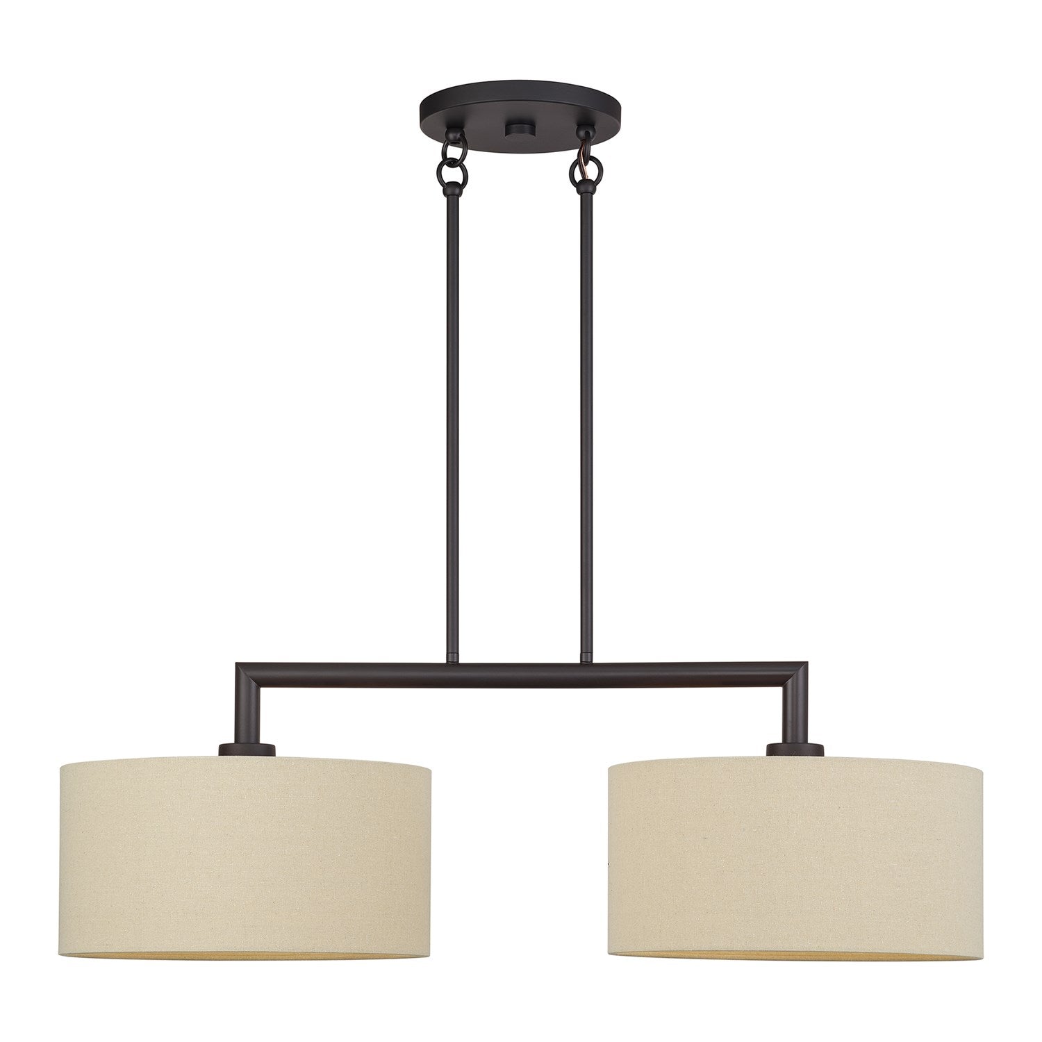 2 Light Bronze Large Linear Chandelier by Livex Lighting