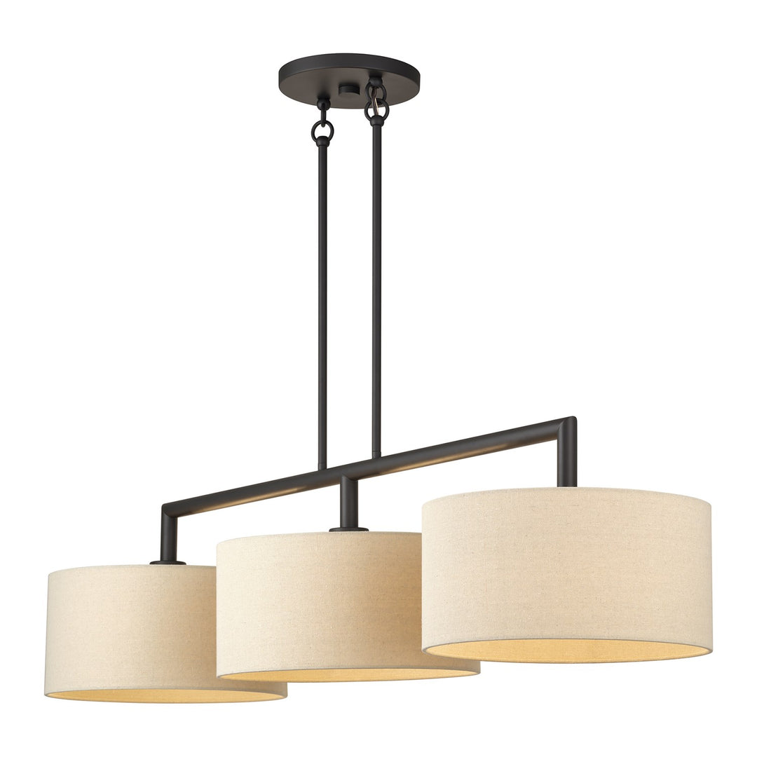 3 Light Bronze Extra Large Linear Chandelier