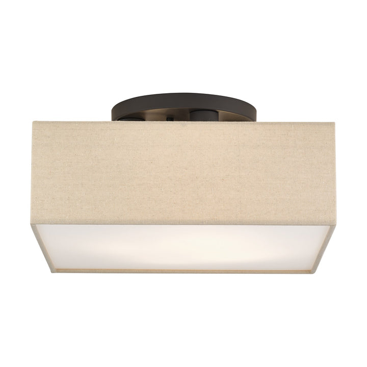 4 Light Bronze Large Semi-Flush by Livex Lighting