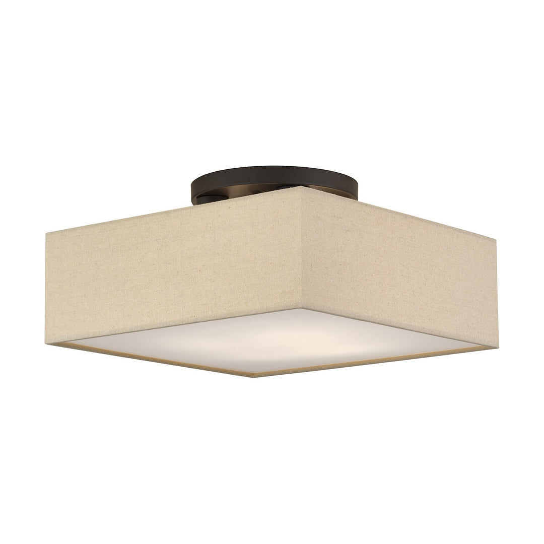 4 Light Bronze Large Semi-Flush