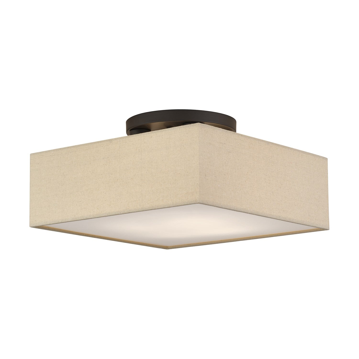 4 Light Bronze Large Semi-Flush