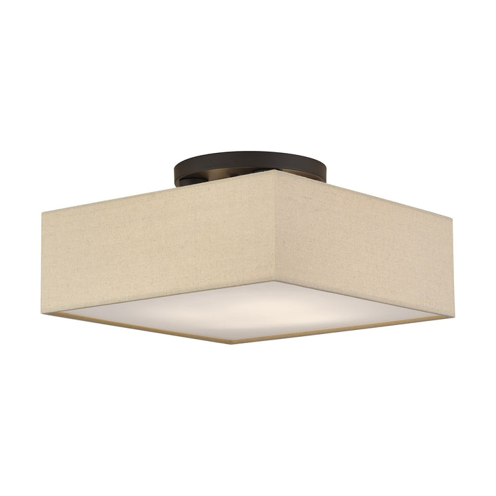 4 Light Bronze Large Semi-Flush