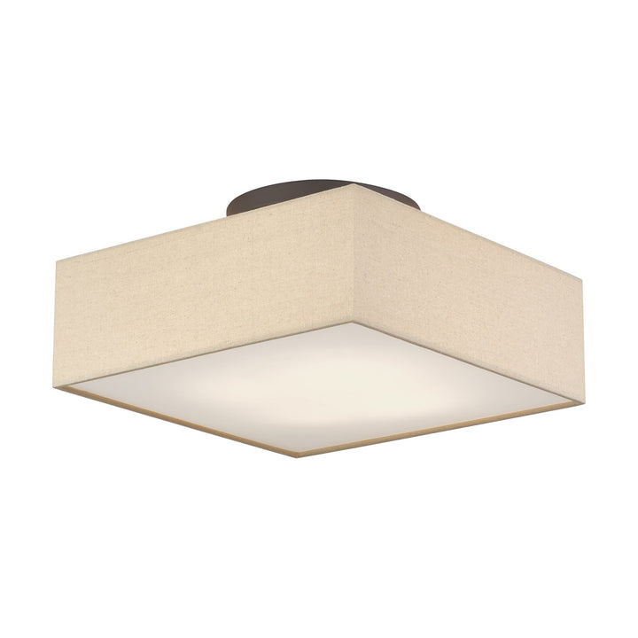 4 Light Bronze Large Semi-Flush
