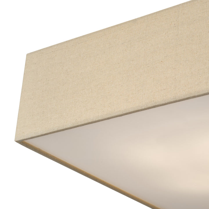 4 Light Antique Gold Leaf Semi-Flush