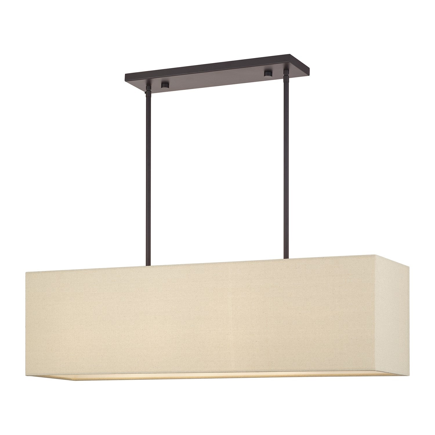 4 Light Bronze Large Linear Chandelier by Livex Lighting