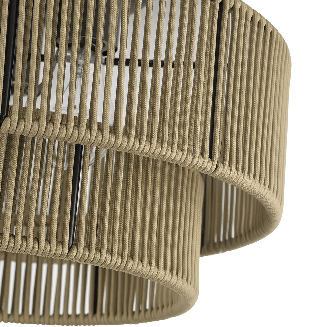 3 Light English Bronze Large Semi-Flush