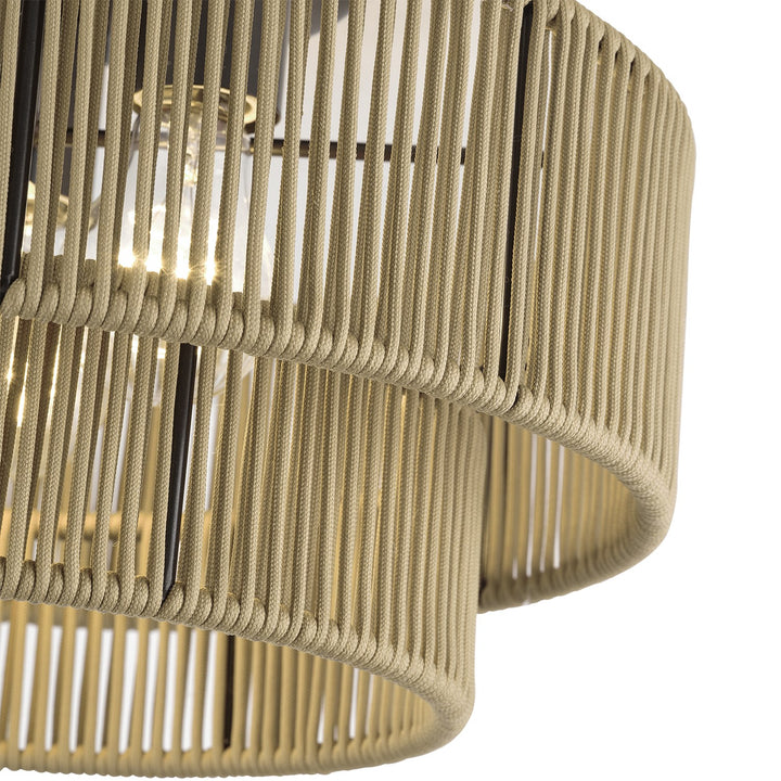 3 Light English Bronze Large Semi-Flush
