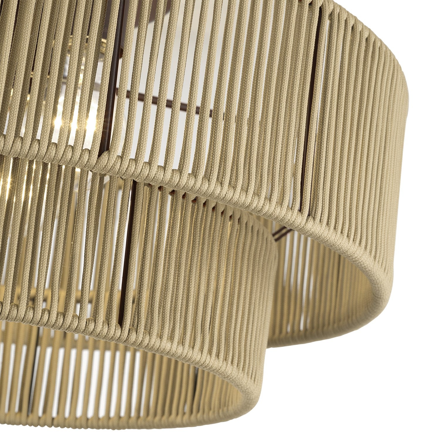 3 Light English Bronze Large Semi-Flush