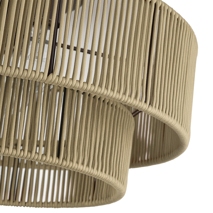 3 Light English Bronze Large Semi-Flush