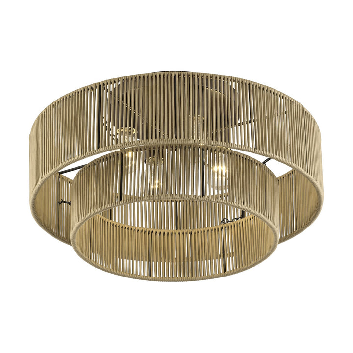 4 Light English Bronze Extra Large Semi-Flush