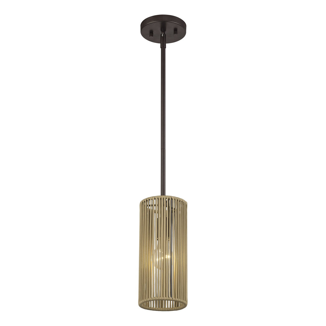 1 Light English Bronze Mini Pendant