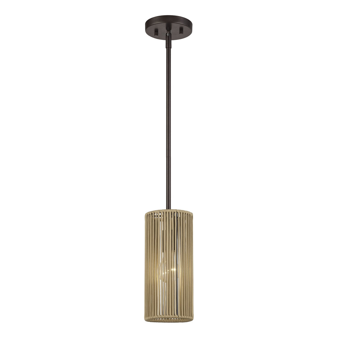 1 Light English Bronze Mini Pendant