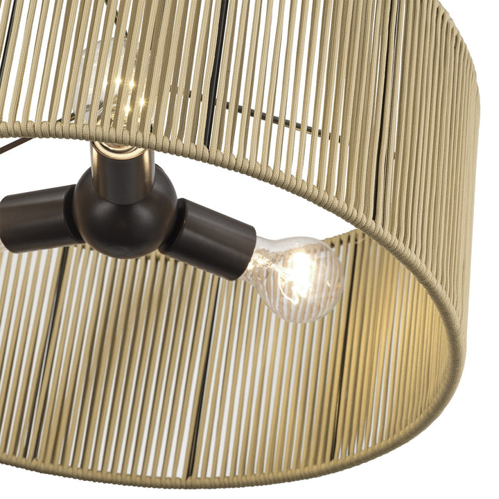 3 Light English Bronze Pendant Chandelier