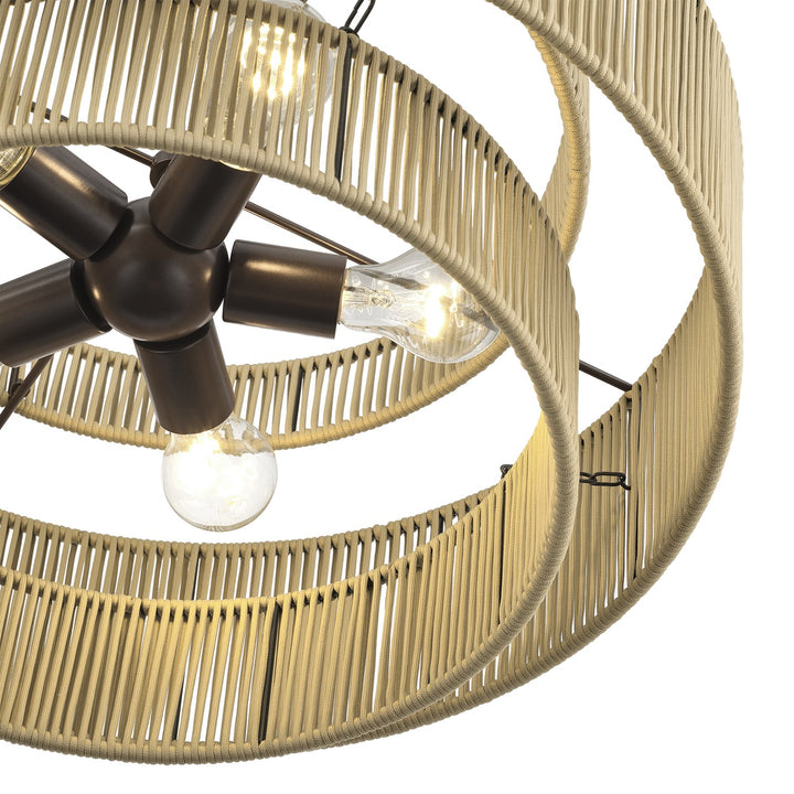 5 Light English Bronze Pendant Chandelier