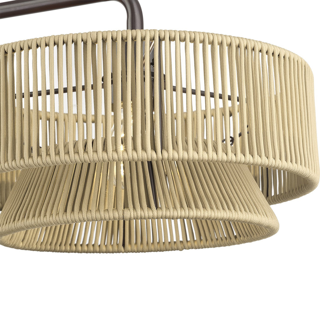 3 Light English Bronze Extra Large Linear Chandelier