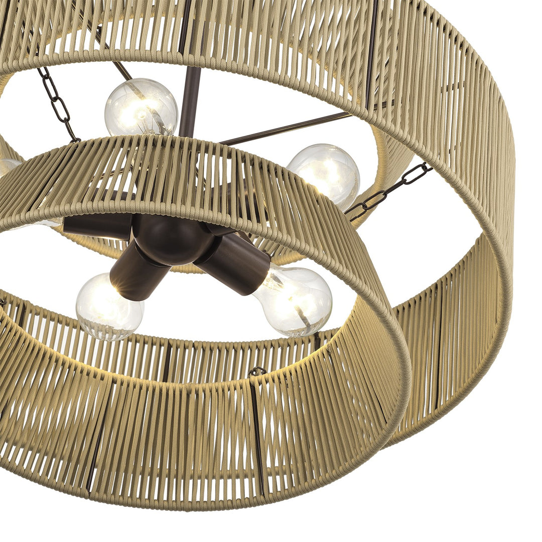 5 Light English Bronze Pendant Chandelier