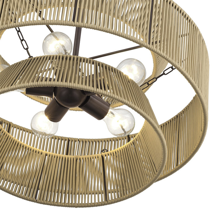 5 Light English Bronze Pendant Chandelier