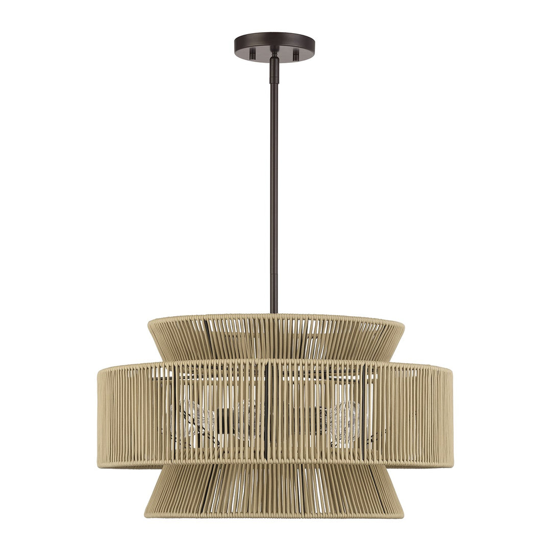 5 Light English Bronze Pendant Chandelier