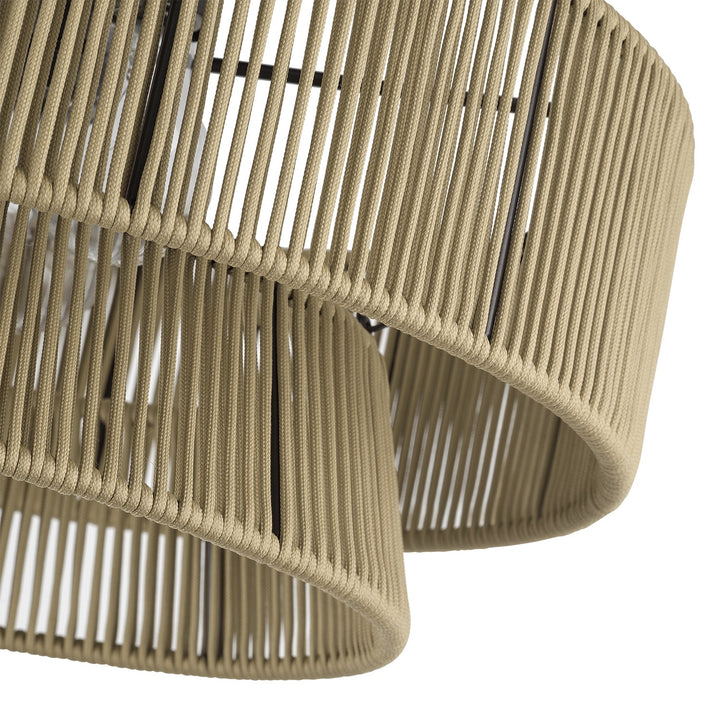 3 Light English Bronze Large Semi-Flush