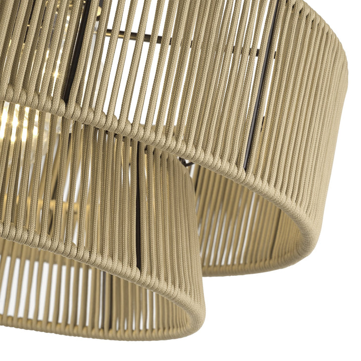3 Light English Bronze Large Semi-Flush