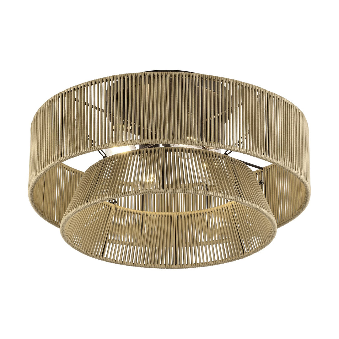 4 Light English Bronze Extra Large Semi-Flush
