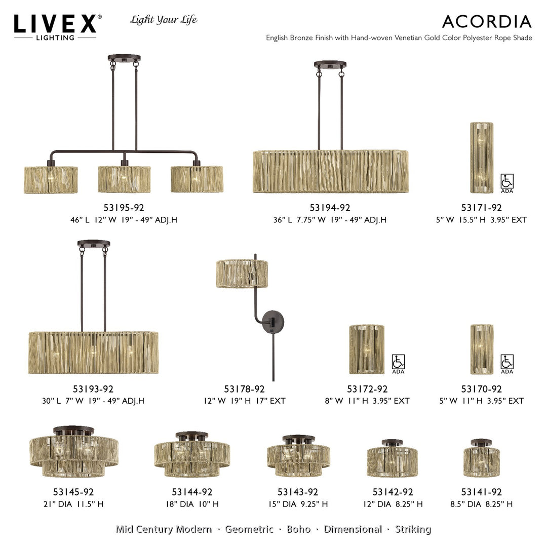 1 Light English Bronze Ada Sconce