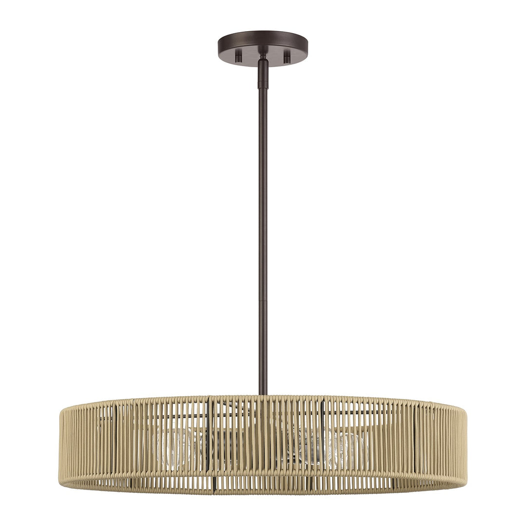 4 Light English Bronze Pendant